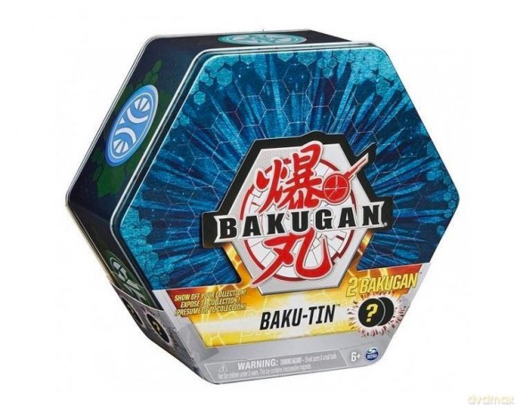 Pojemnik z figurkami Bakugan Geogan Baku-Tin niebieski Seria 3 GML [FIGURKA]