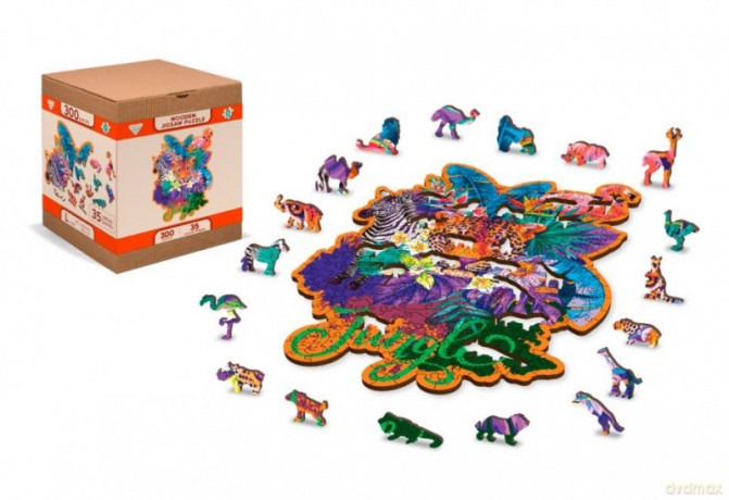WOODEN CITY Puzzle drewniane 3D Magiczna dżungla Jungle L [PUZZLE]