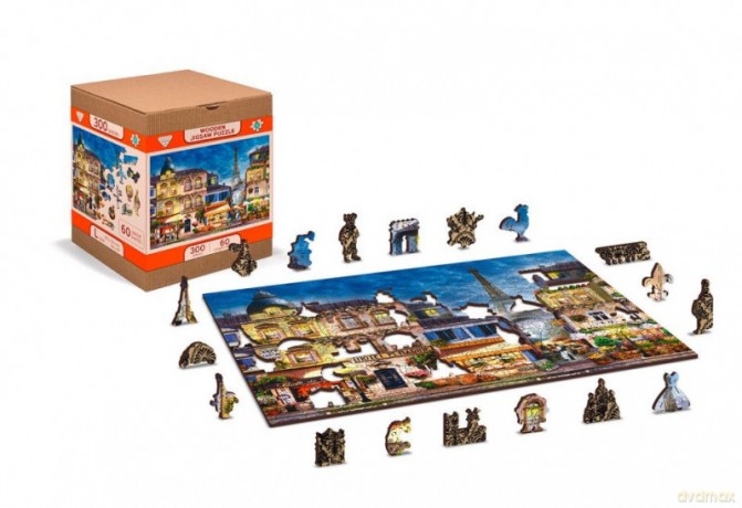 WOODEN CITY Puzzle drewniane 3D Śniadanie w Paryżu Breakfast in Paris L [PUZZLE]