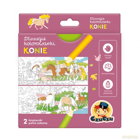 Dłuuugie kolorowanki Konie 4+ [KSIĄŻKA]