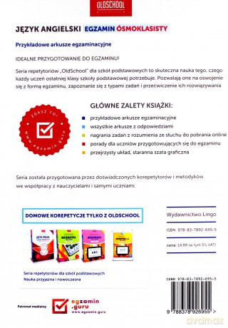 Język angielski. Egzamin ósmoklasisty. Przykładowe arkusze egzaminacyjne - Alicja Berman, Marek Kowalik [KSIĄŻKA]