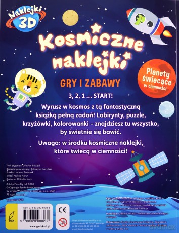 Kosmiczne naklejki. Gry i zabawy [KSIĄŻKA]