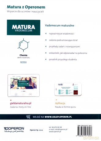 Matura 2022 Chemia testy i arkusze zakres rozszerzony [KSIĄŻKA]