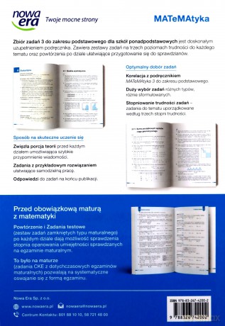 Nowe matematyka zbiór zadań klasa 3 liceum i technikum zakres podstawowy - Jerzy Janowicz [KSIĄŻKA]