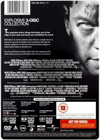 The Ultimate Bourne Collection: Tożsamość Bourne'a / Krucjata Bourne'a / Ultimatum Bourne'a (steelbook) [3DVD]
