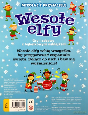 Wesołe elfy. Wypukłe naklejki [KSIĄŻKA]