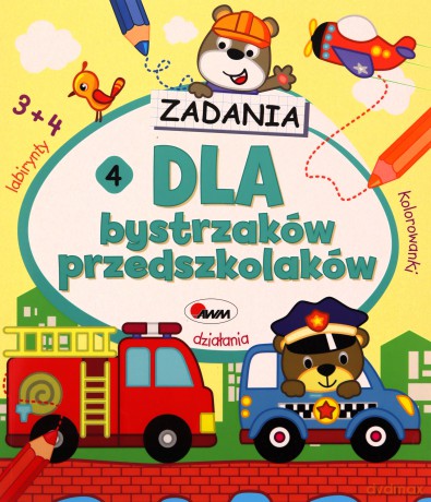 Zadania dla bystrzaków przedszkolaków 4 - Piotr Kozera [KSIĄŻKA]