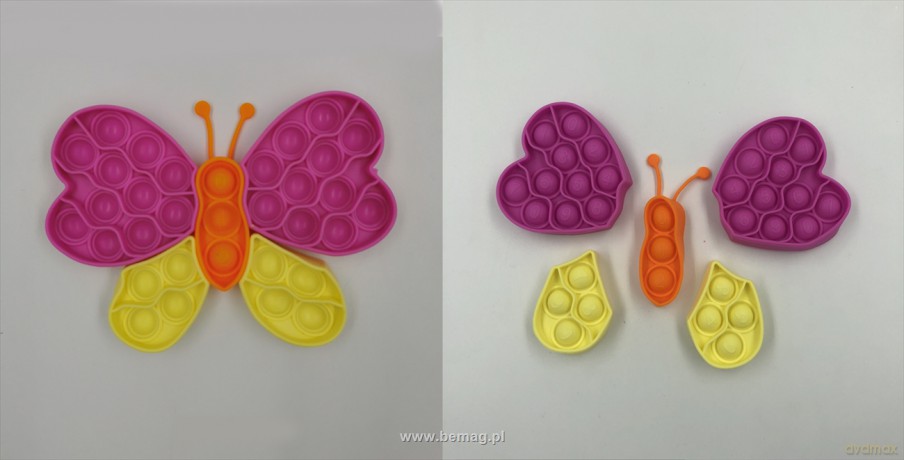 Antystresowa Sensoryczna Push Pop It Puzzle Motyl do składania
