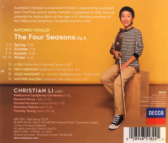 Christian Li: Vivaldi: The Four Seasons [CD]