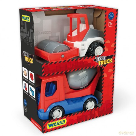 Tech Truck Betoniarka i walec w kartonie