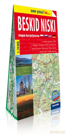 Beskid Niski mapa turystyczna 1:70 000