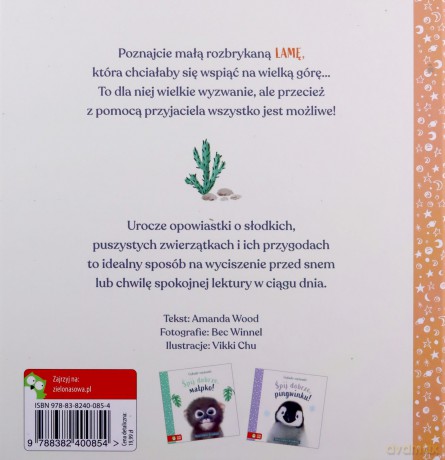 Czytanki-wyciszanki Śpij dobrze mała lamo - Amanda Wood [KSIĄŻKA]