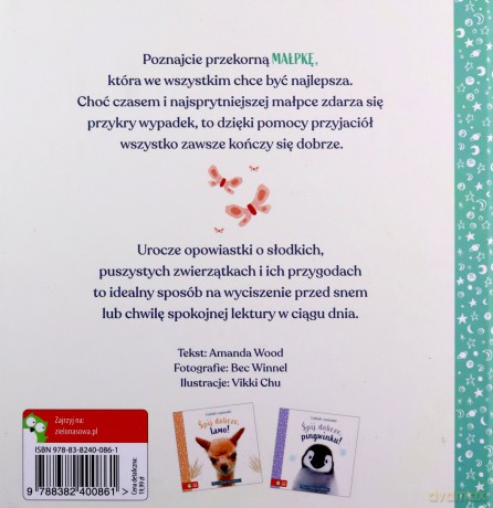 Czytanki-wyciszanki Śpij dobrze małpko - Amanda Wood [KSIĄŻKA]