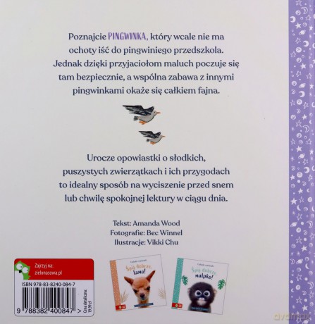 Czytanki-wyciszanki Śpij dobrze pingwinku - Amanda Wood [KSIĄŻKA]