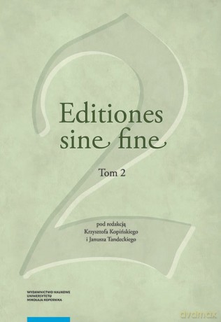 Editiones sine fine (Tom 2) [KSIĄŻKA]