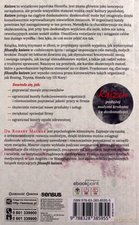 Filozofia Kaizen. Małymi krokami ku doskonałości - Robert Maurer [KSIĄŻKA]