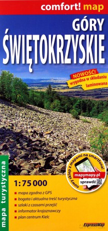 Góry Świętokrzyskie laminowana mapa turystyczna 1:75 000