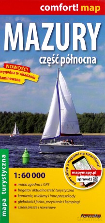 Mazury Część północna laminowana mapa turystyczna 1:60 000