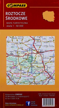 Roztocze Środkowe Mapa turystyczna 1: 50 000
