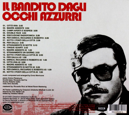 Il Bandito Dagli Occhi Azzurri soundtrack (Niebieskooki bandyta) (Ennio Morricone) [CD]