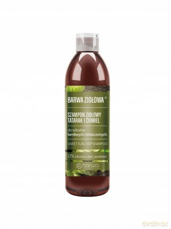 BARWA Ziołowa Szampon do włosów Tatarak & Chmiel - włosy łamliwe i zniszczone 250ml