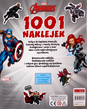 1001 naklejek. Marvel Avengers [KSIĄŻKA]