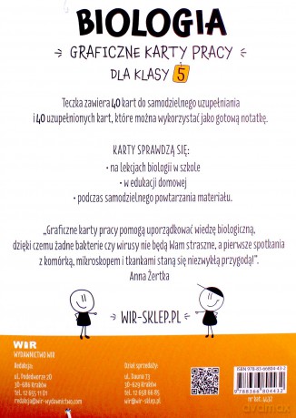 Biologia. Graficzne karty pracy dla klasy 5 - Anna Żertka [KSIĄŻKA]