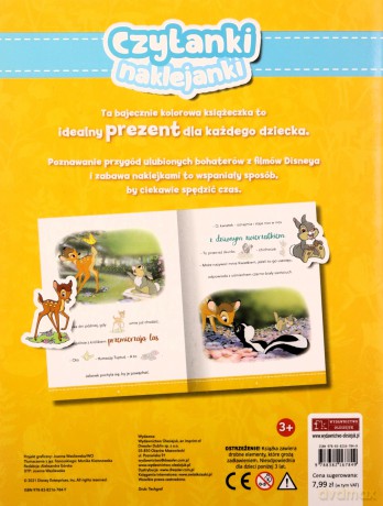 Czytanki naklejanki. Leśne historie. Disney Bambi [KSIĄŻKA]