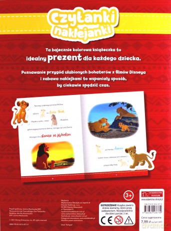 Czytanki naklejanki. Ojcowska miłość. Król Lew [KSIĄŻKA]