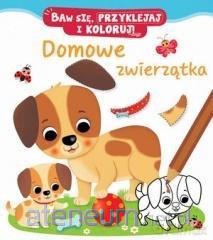 Domowe zwierzątka. Baw się, przyklejaj i koloruj! - Nathalie Belineau, Federica Iossa [KSIĄŻKA]