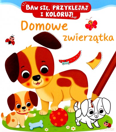 Domowe zwierzątka. Baw się, przyklejaj i koloruj! - Nathalie Belineau, Federica Iossa [KSIĄŻKA]
