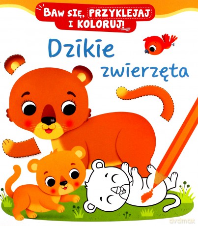 Dzikie zwierzęta. Baw się, przyklejaj i koloruj! - Nathalie Belineau, Federica Iossa [KSIĄŻKA]