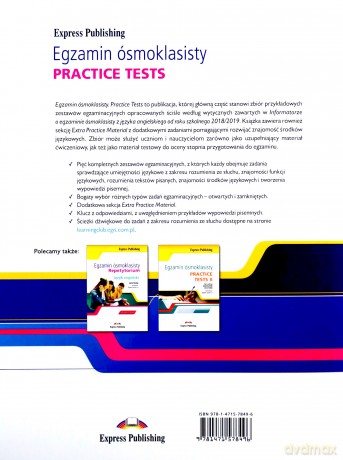 Egzamin ósmoklasisty. Practice Tests018 - Jenny Dooley [KSIĄŻKA]