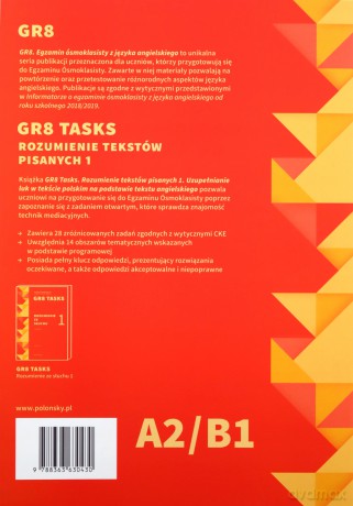 GR8 Tasks 1 Rozumienie tekstów pisanych - Bartłomiej Paszylk [KSIĄŻKA]