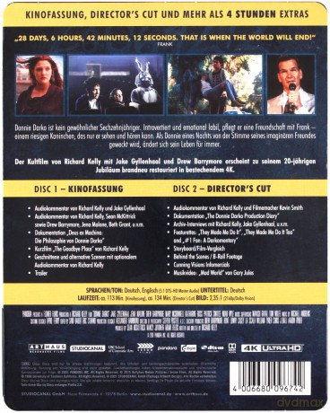 Donnie Darko (steelbook) [Blu-Ray 4K]+[Blu-Ray]
