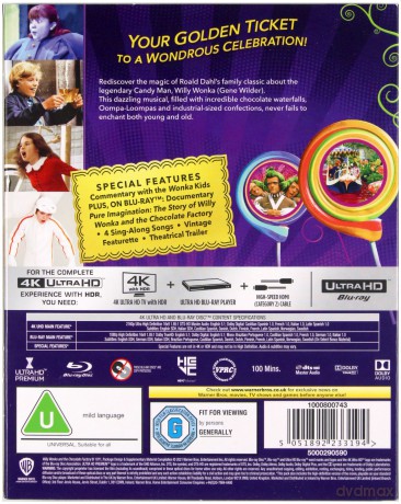 Willy Wonka & The Chocolate Factory (Willy Wonka i fabryka czekolady) [Blu-Ray 4K]+[Blu-Ray]