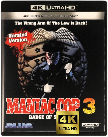 Maniac Cop 3: Badge of Silence (Maniakalny glina 3) [Blu-Ray 4K]+[Blu-Ray]