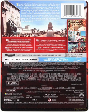 The Ten Commandments (Dziesięcioro przykazań) (steelbook) [Blu-Ray 4K]+[Blu-Ray]