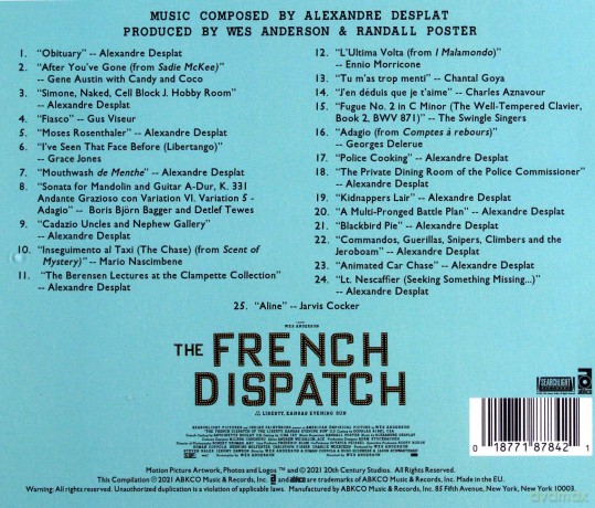 The French Dispatch soundtrack [CD]