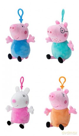 Peppa Pig plush coin purse on clip Świnka Peppa