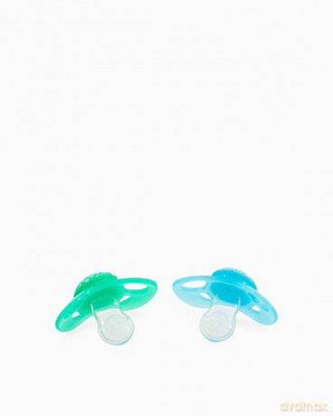 Smoczki uspokajające Twistshake 2x Pacifier 6+m Pastel Blue Green