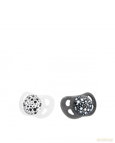 Smoczki uspokajające Twistshake 2x Pacifier Black White 0-6m
