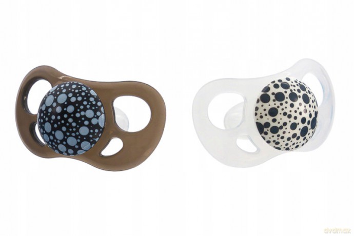Smoczki uspokajające Twistshake 2x Pacifier Black White 6+m
