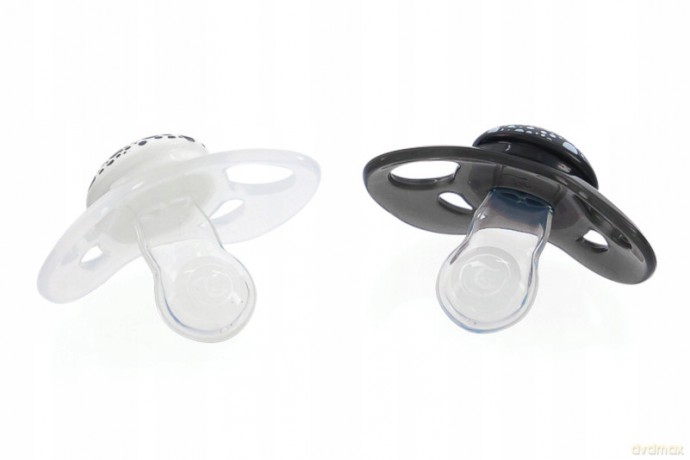 Smoczki uspokajające Twistshake 2x Pacifier Black White 6+m
