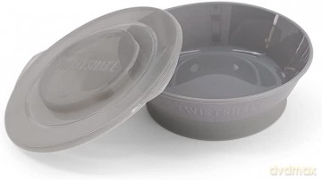 Miseczka z pokrywką Twistshake Bowl 6+m Pastel Grey