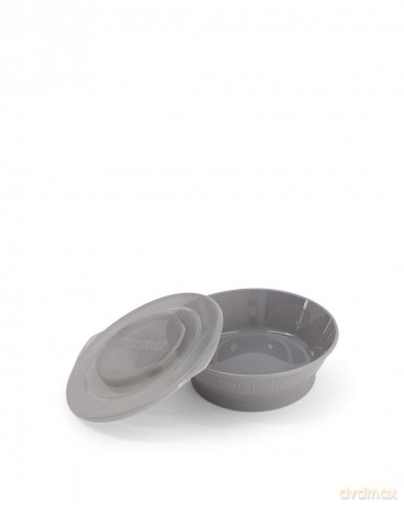 Miseczka z pokrywką Twistshake Bowl 6+m Pastel Grey