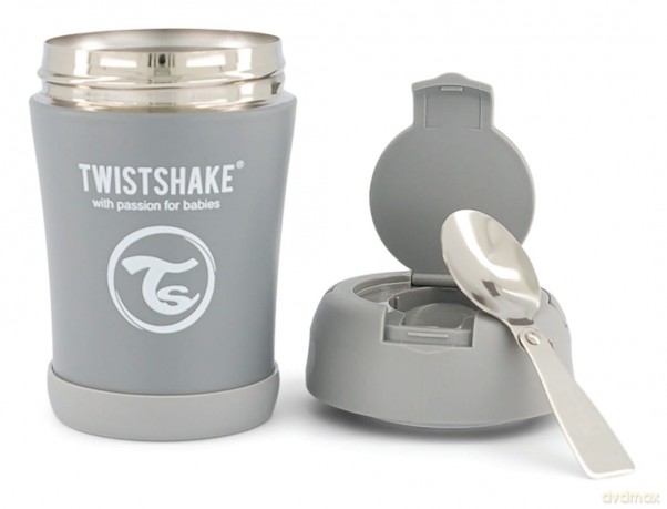 Twistshake Izolowany pojemnik na żywność 350ml Pastelowy szary