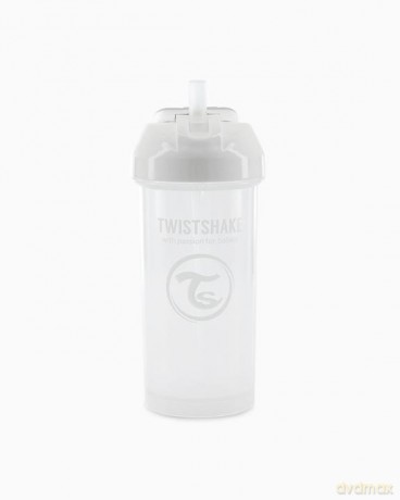 Twistshake Kubek niekapek ze słomką 360ml Biały