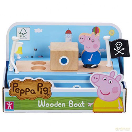 Peppa - Drewniana Łódka Z Figurką [FIGURKA]