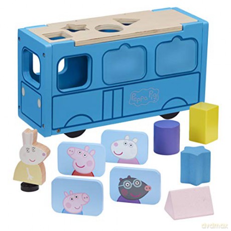 Peppa - Drewniany Autobus Sorter